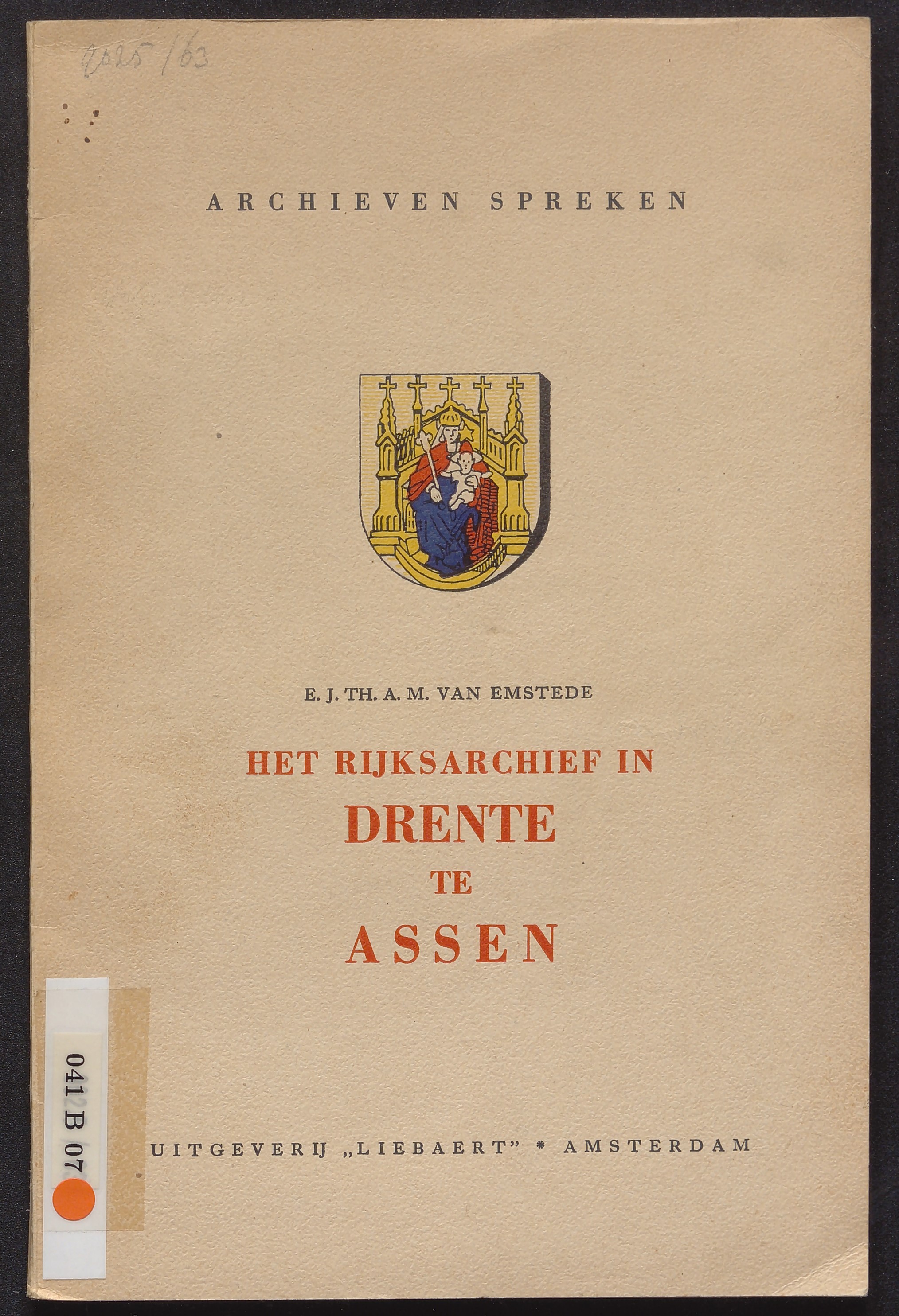 omslag van het boekje dat Van Emstede schreef