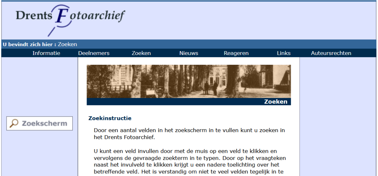 Drents Fotoarchief website