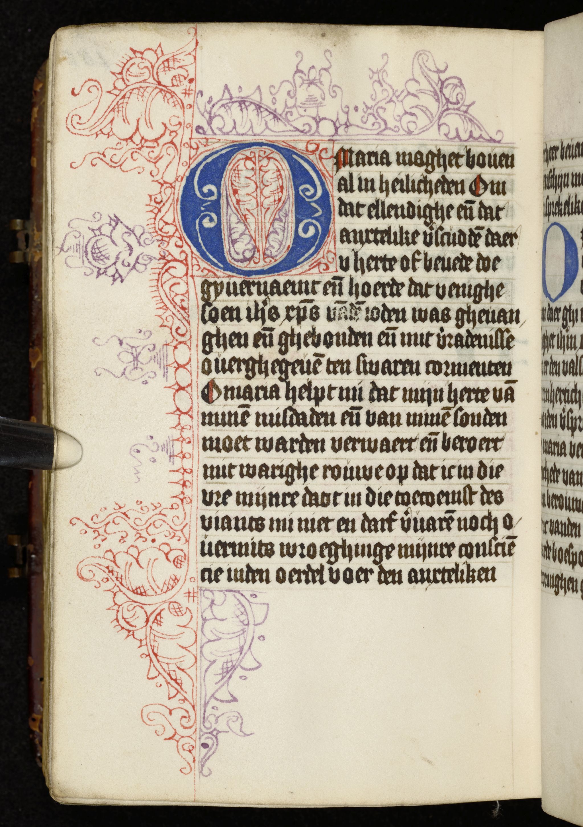 Fragment van het gebedenboek uit Zwolle
