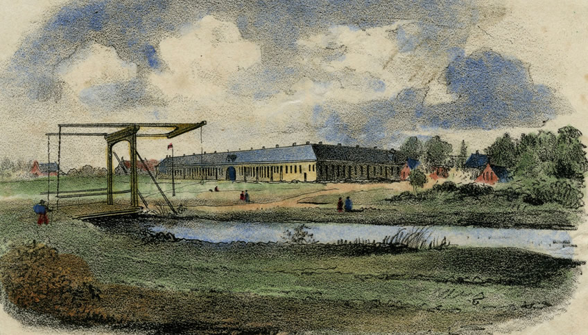 Tekening gebouw Maatschappij van Weldadigheid